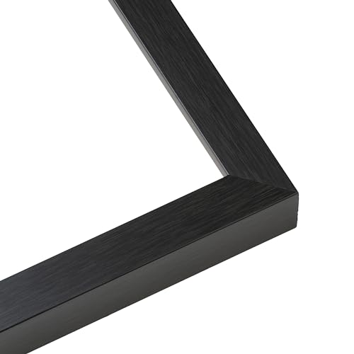 Charcoal Black Solid Wood Shadow Box Picture Frame with UV Acrylic A348