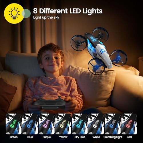 Mini Indoor Drone with Land & Fly Mode, RC Quadcopter Q89387