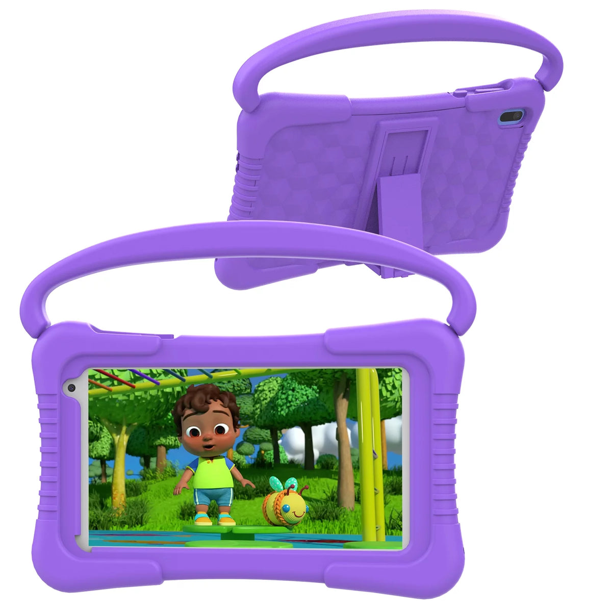 Purple 7 inch Android 11 Tablet with Silicone Case P337