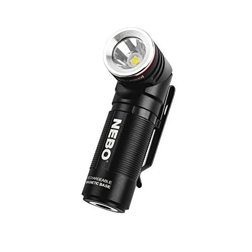 Compact LED Flashlight with Swivel Head, Magnetic Base, Rugged Aluminum Construction K350541