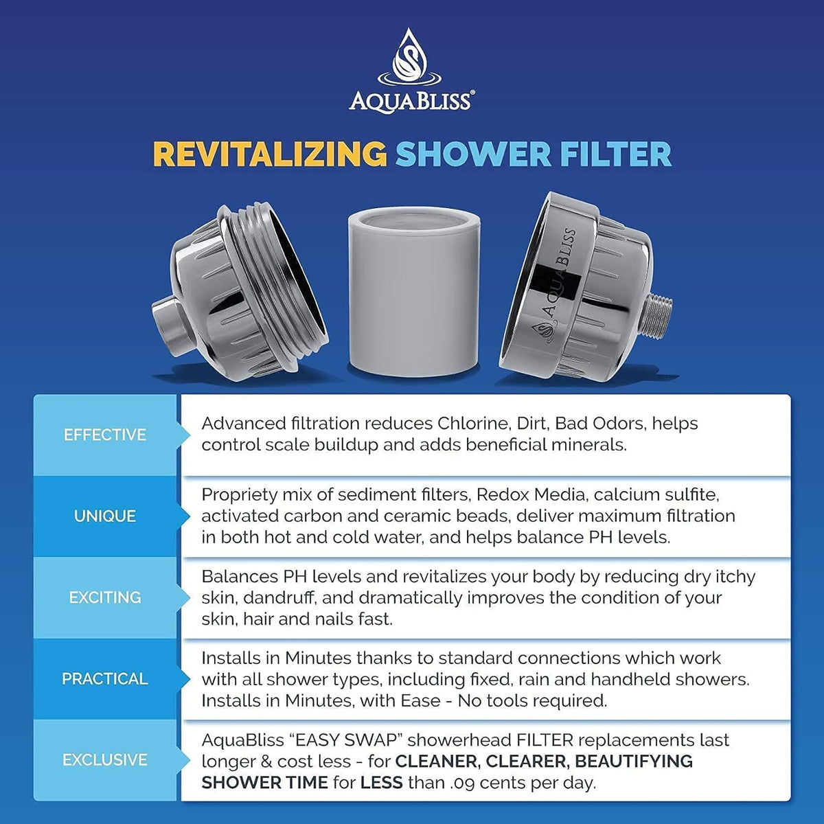 Shower Filter with 2 Filter Cartridges I617724