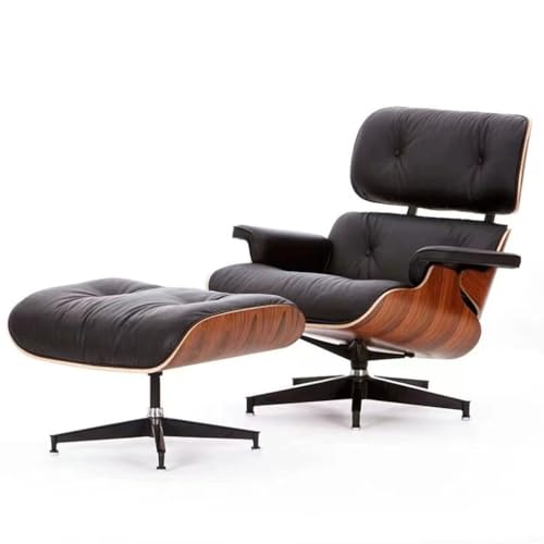 Leather Single Sofa Chair with Footrest B6251