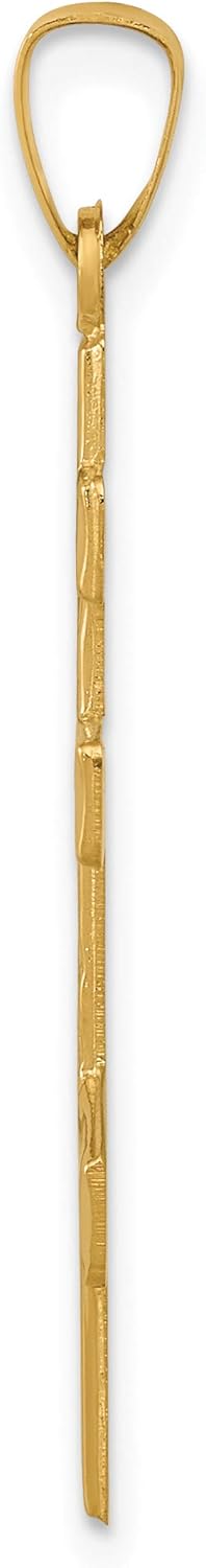 14k Yellow Gold Eastern Orthodox Cross Pendant I781