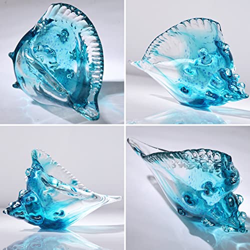Blown glass conch statue O9767