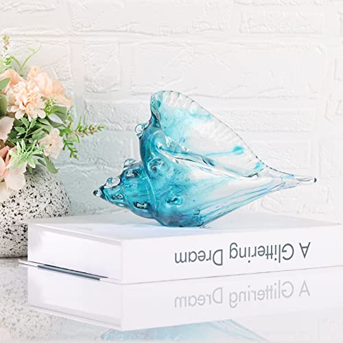 Blown glass conch statue O9767