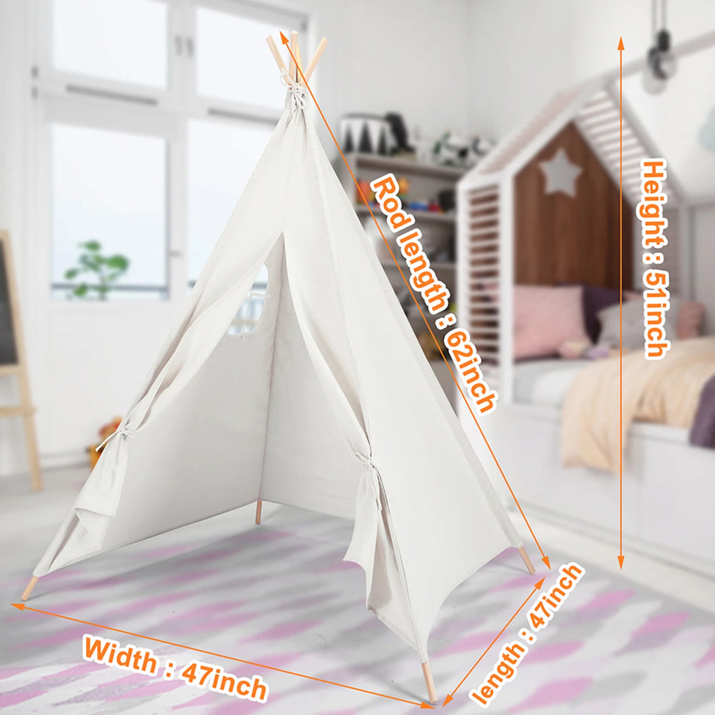 Kids Teepee Tent 51"x 47"x 47" Playhouse W64907