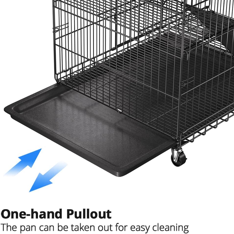 6-Tier Metal Cat Cage with 3 Doors, 36" x 22" x 72" B859
