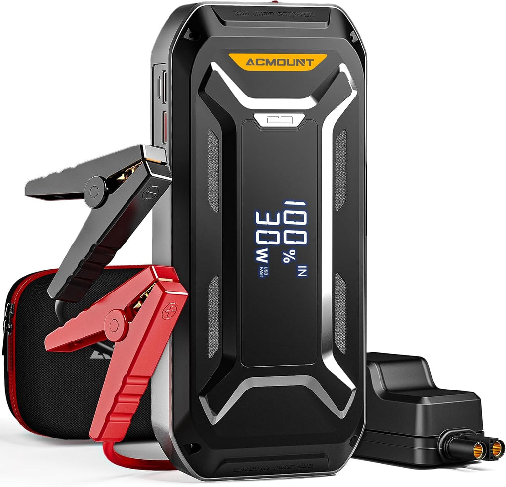 5000A Peak 12V Portable Car Jump Starter with LCD Display O322
