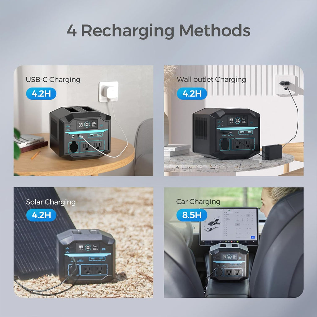 222Wh Portable Lithium Power Station with AC Outlets P77673