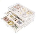 Grey Acrylic Jewelry Organizer with 5 Drawers Q332