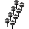 Low Voltage Cast Aluminum Path Light, Black, 8 Pack D491825