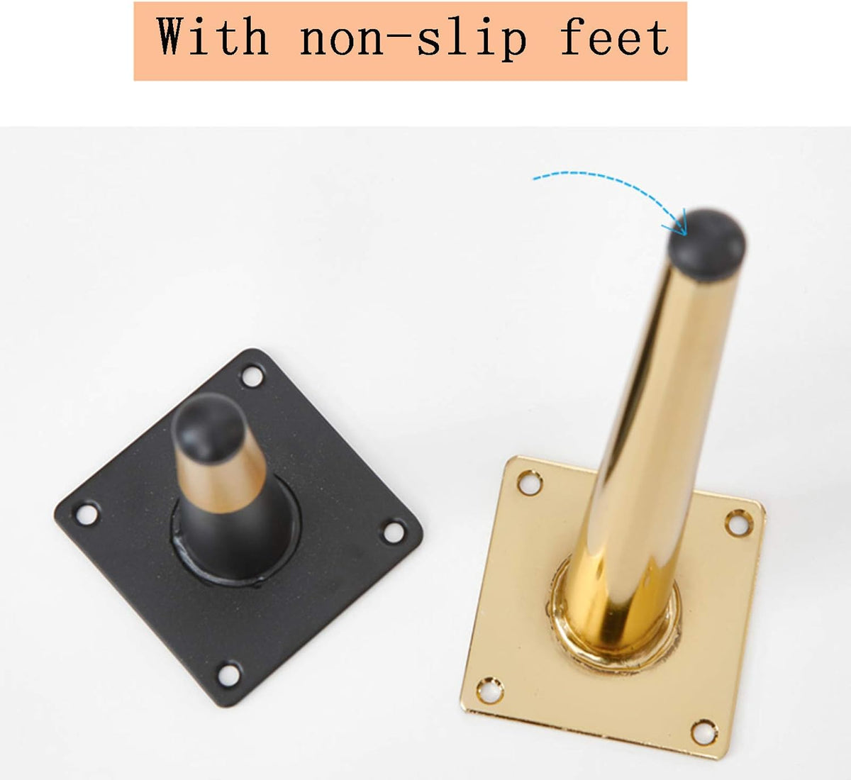 Titanium Gold 20cm Solid Metal Furniture Legs X590