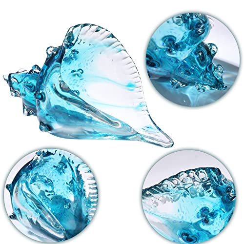 Blown glass conch statue O9767