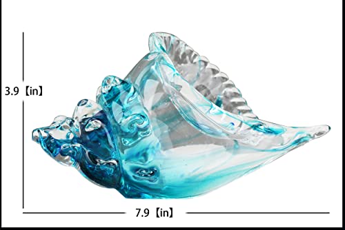 Blown glass conch statue O9767