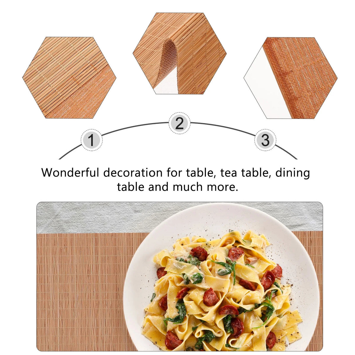 Bamboo Table Mat Runner 2Pcs Q608