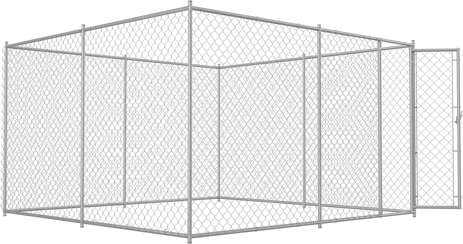 Large Dog Kennel Outdoor Heavy Duty Galvanized Chain Link Metal Dog Pen Enclosure L280