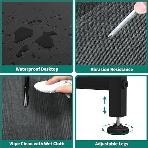 10 Drawer Fabric Storage Dresser with Steel Frame and Wooden Top W6722