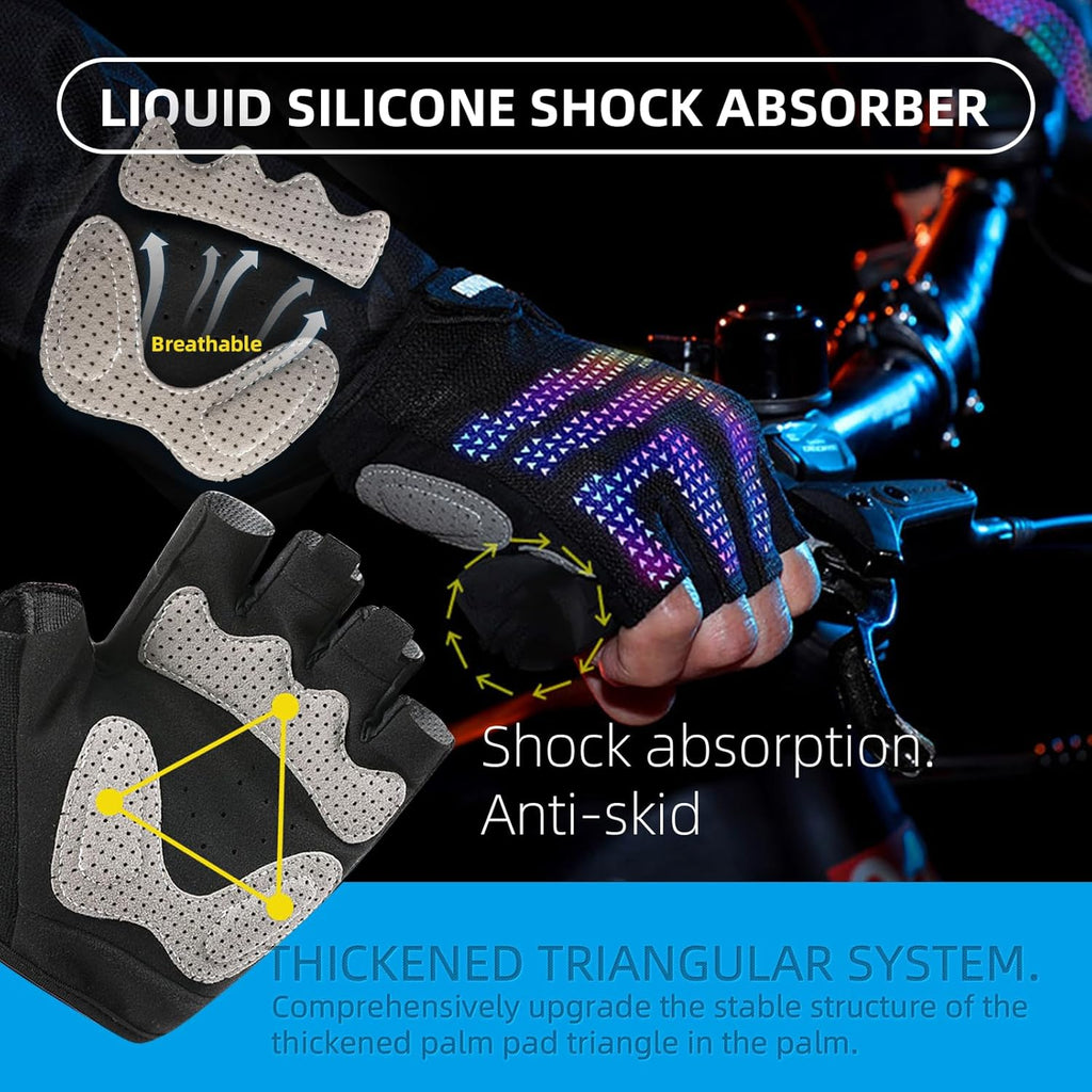 Gray Half Finger Workout Gloves (XL) R458472
