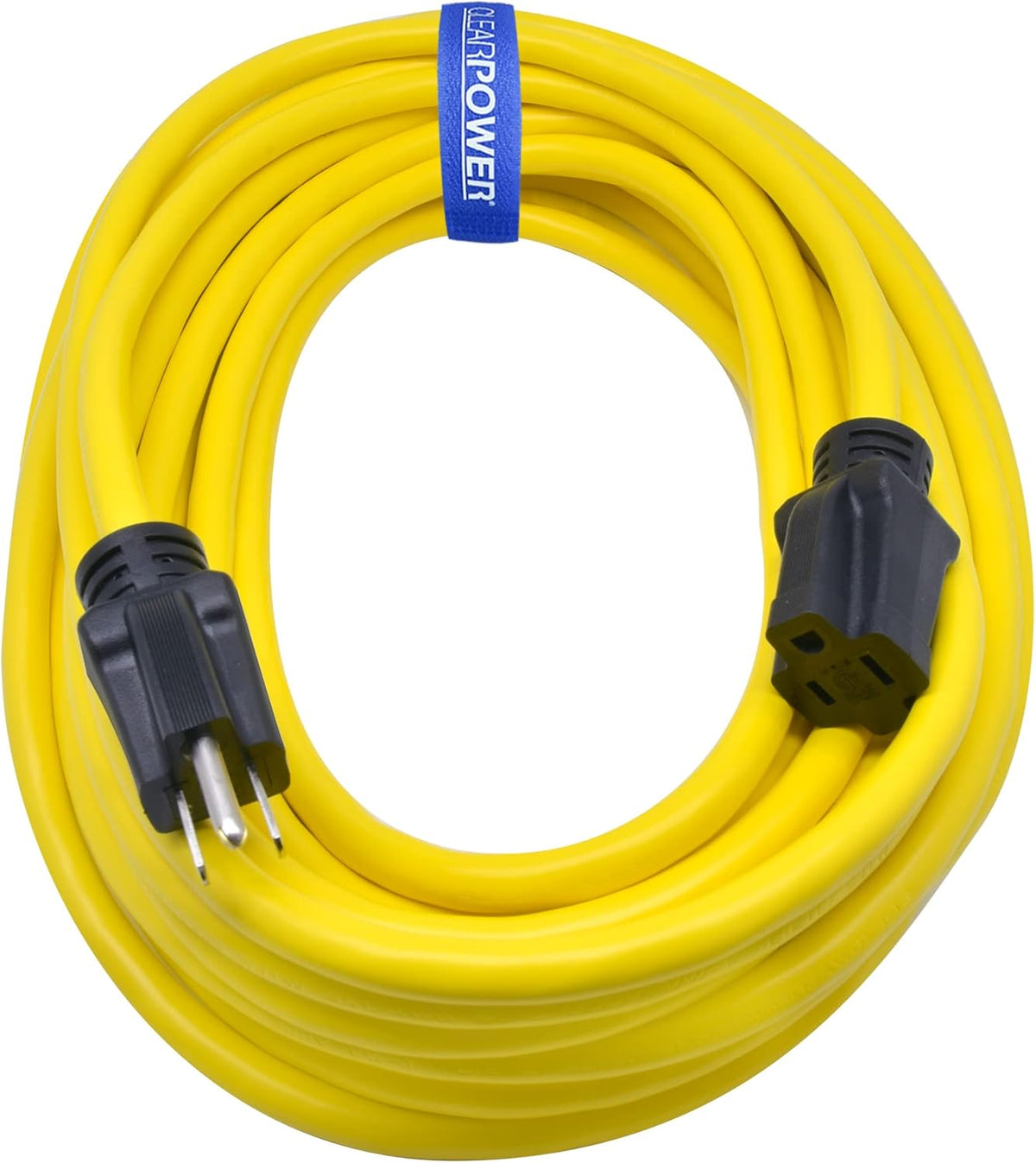 50 ft Heavy Duty Outdoor Extension Cord 12/3 SJTW, Yellow, 3 Prong Grounded Plug C704490