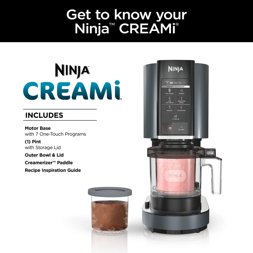 Silver Ice Cream Maker with 7 One-Touch Programs I84326