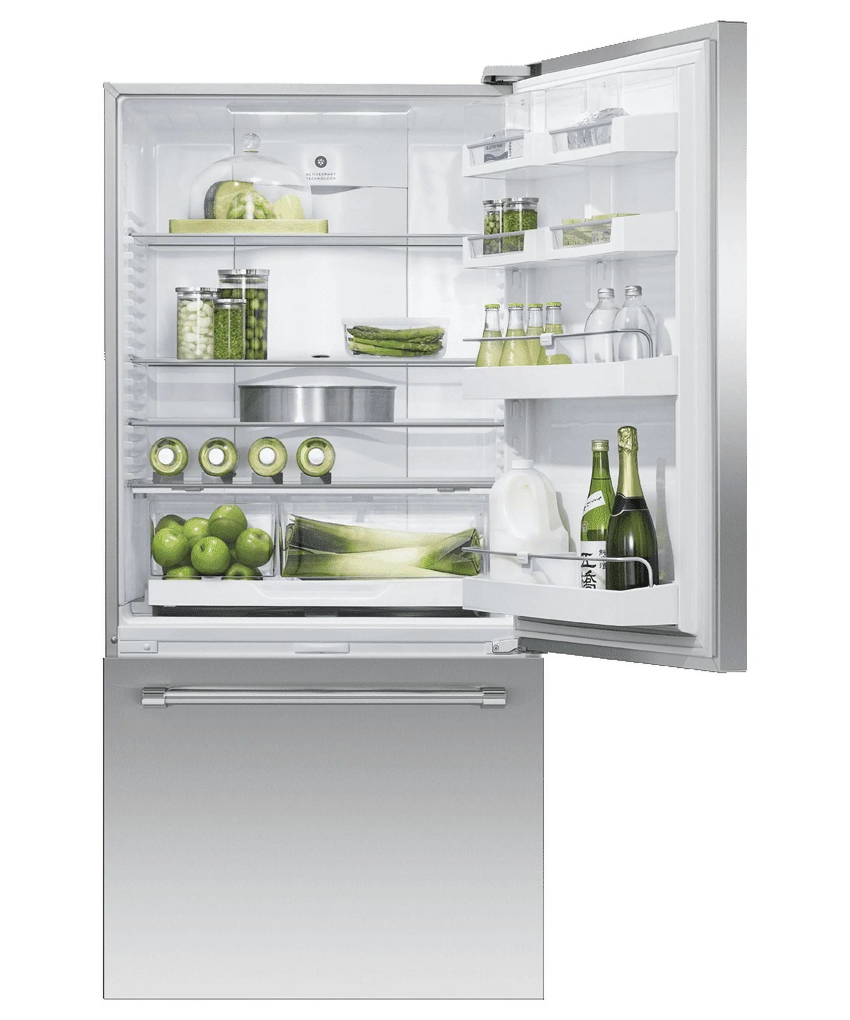 32 Wide 17.1 Cu. Ft. Bottom Freezer Refrigerator - Stainless J154027