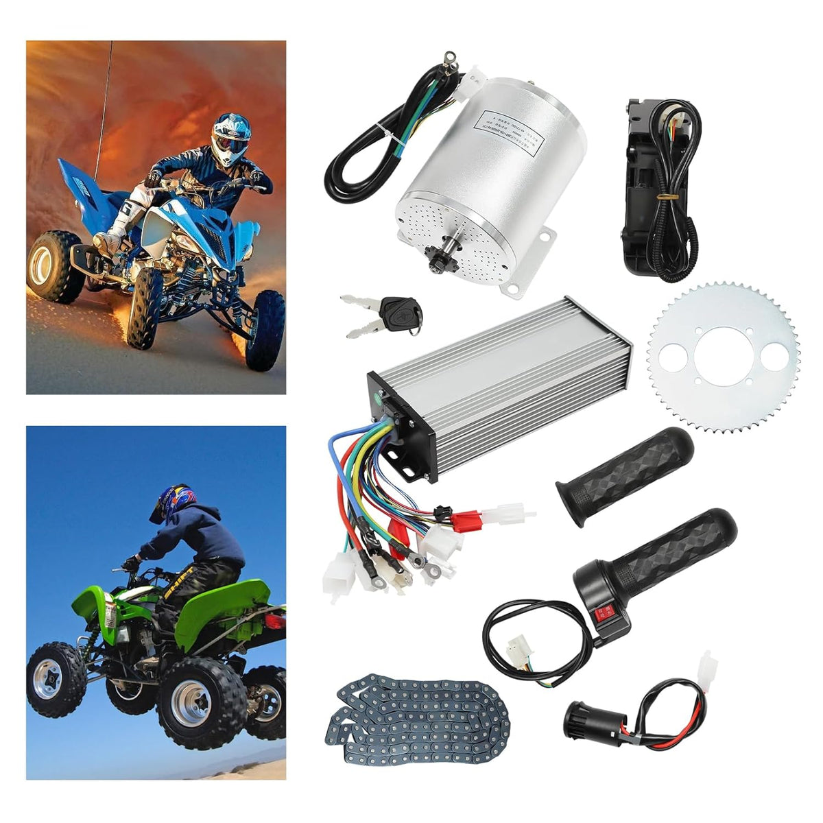 48-72V 3000W Brushless Motor Kit with Controller & Throttle E6442