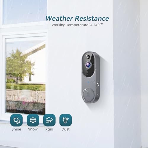 Wireless Wi-Fi Video Doorbell Camera with Two Way Audio, Night Vision F793