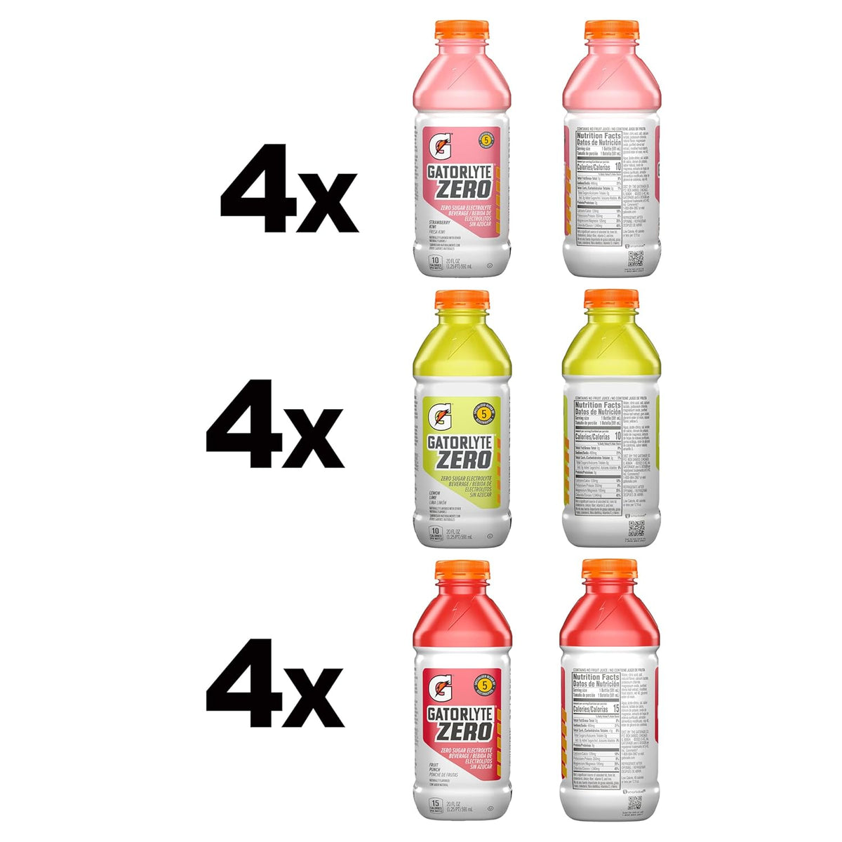 Zero Sugar Hydration, 20 Fl Oz (Pack of 12) F646638