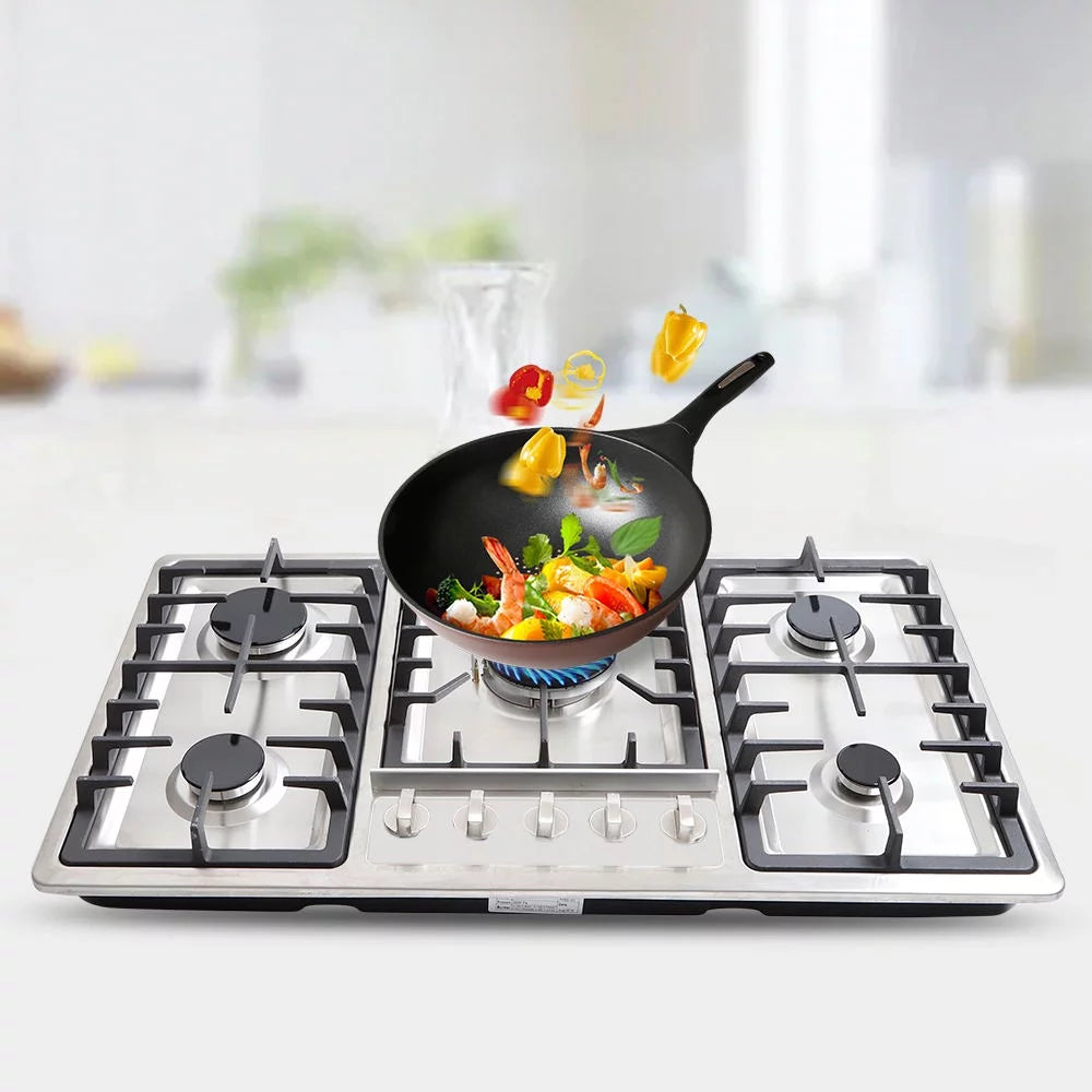 Stainless Steel 5 Burner Gas Cooktop D5744