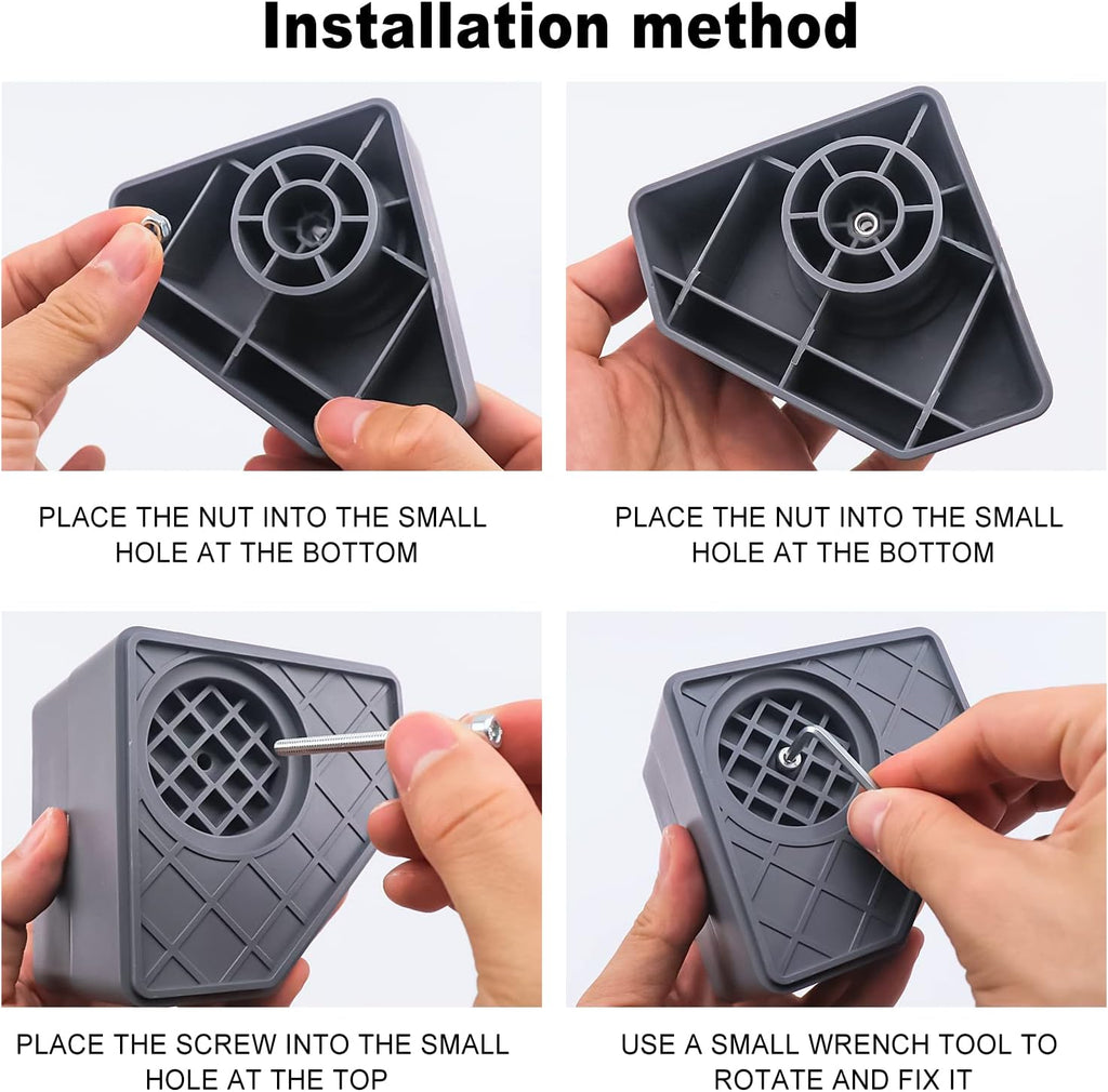 Set of 8 Anti Vibration Rubber Foot Pad L7543