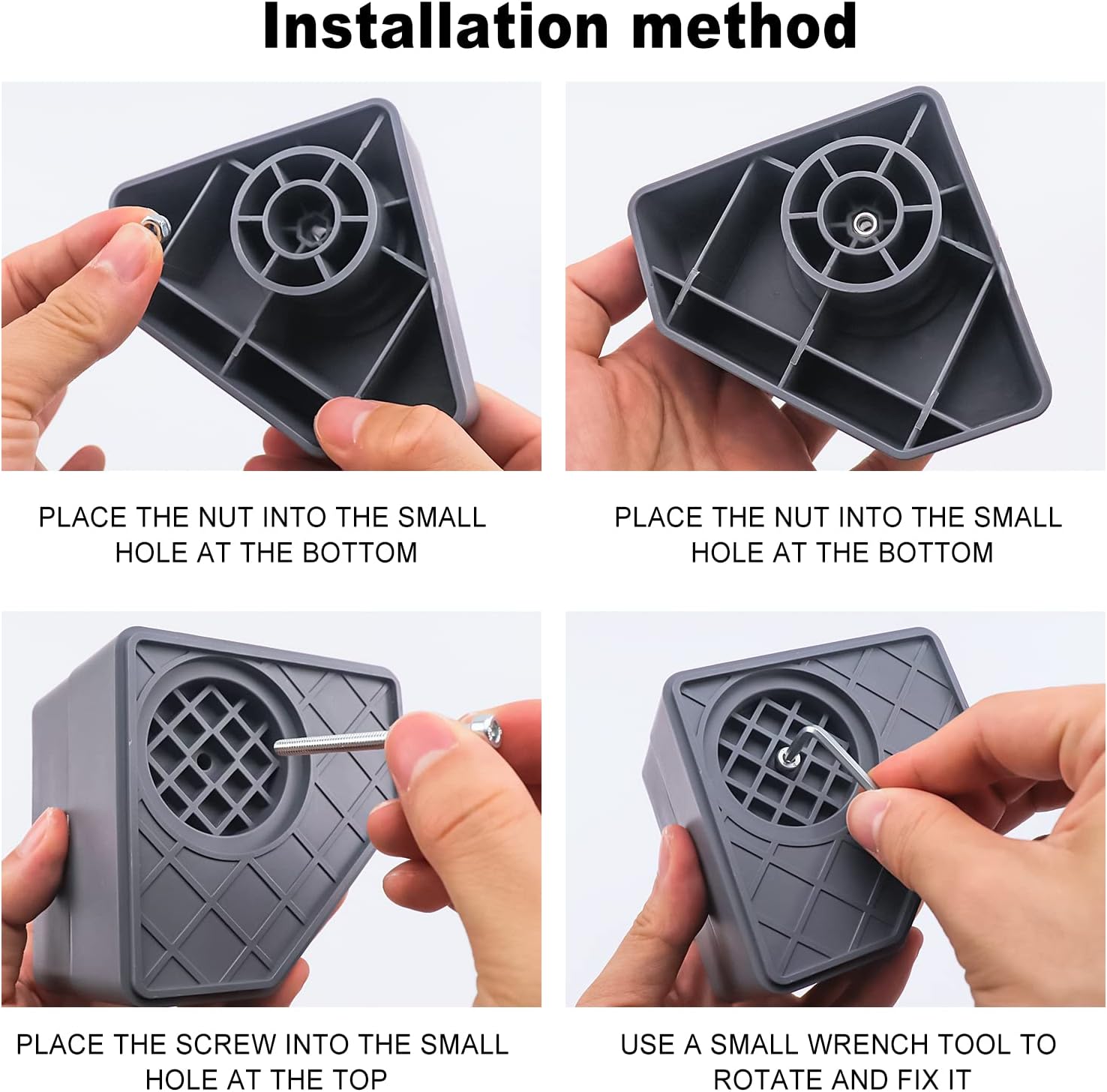 Set of 8 Anti Vibration Rubber Foot Pad L7543