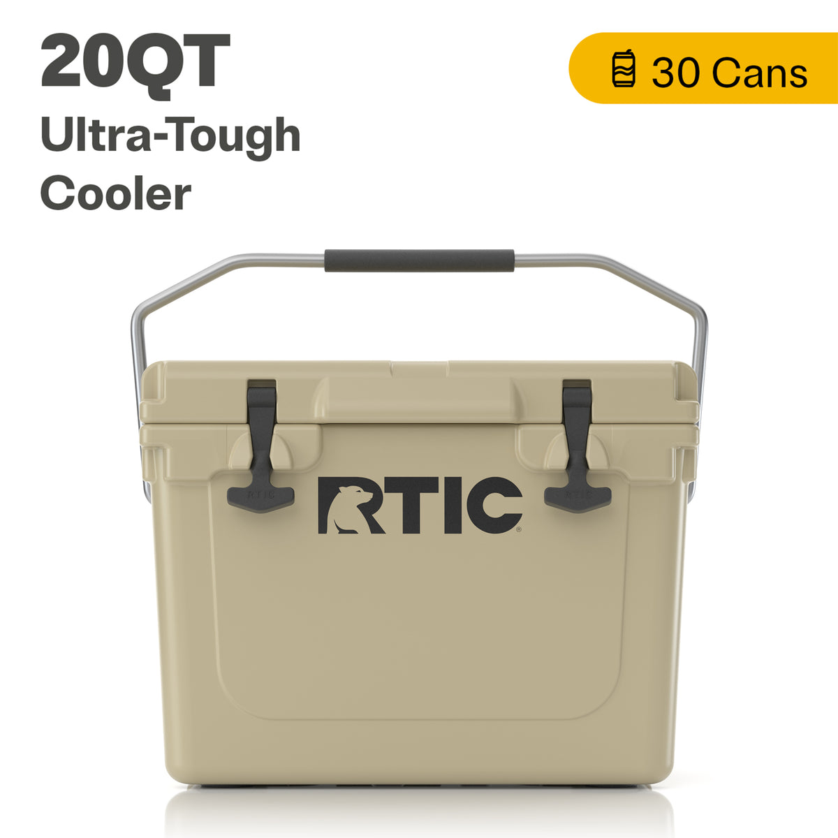 20 QT Hard-Sided Ice Chest Cooler, Tan K5936