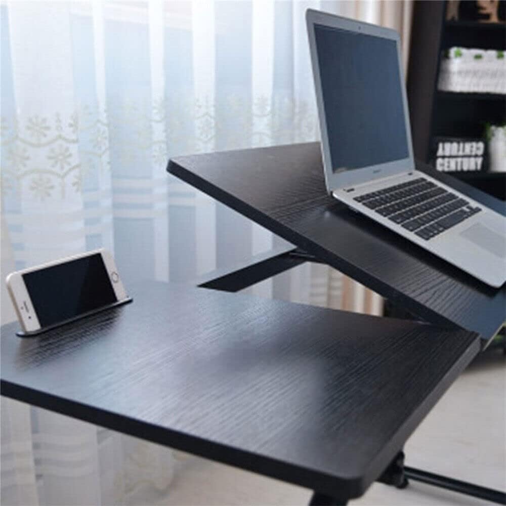 Adjustable Height Length Overbed Table with Wheels and Tilt Tabletop M435