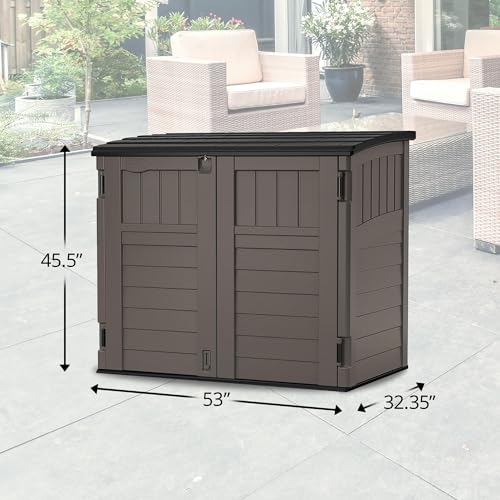 Outdoor Storage Shed, Horizontal, 4' x 2.5', Stoney Grey P261268