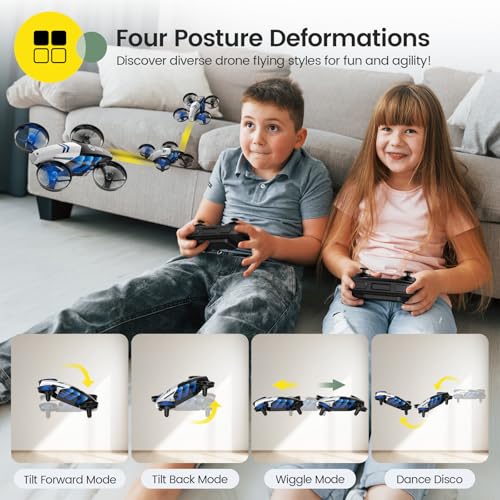 Mini Indoor Drone with Land & Fly Mode, RC Quadcopter Q89387