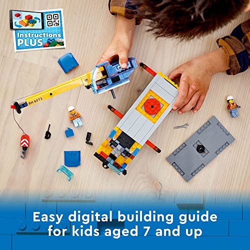 Mobile Crane Truck Toy Building Set with 2 Minifigures X50384