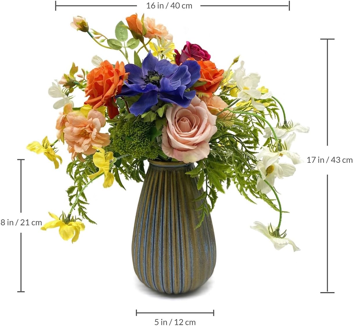 Silk Flower Arrangement in Vase B42918
