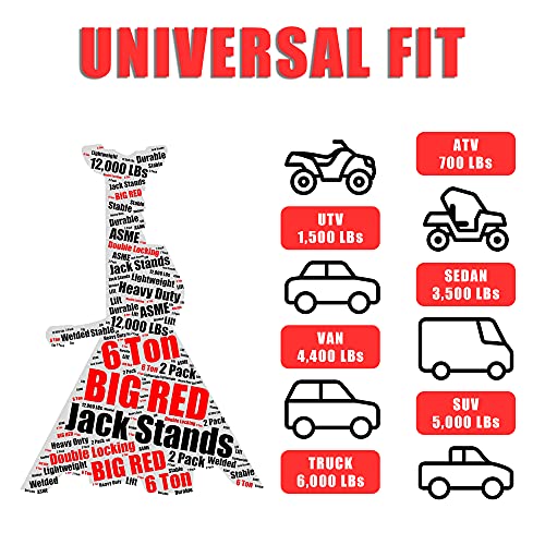 3 Ton Steel Jack Stands, 1 Pair P4920