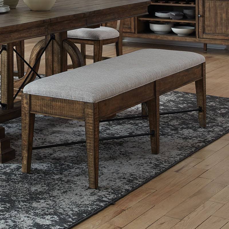 Toasted Nutmeg Upholstered Bench P170