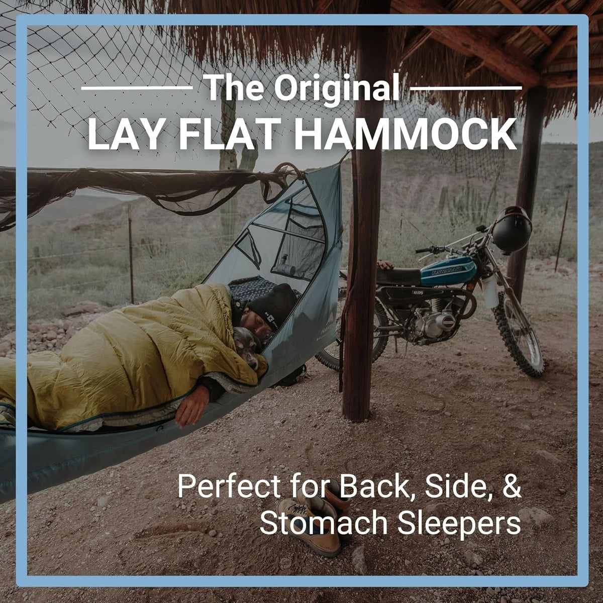 80"x30" Forest Green Lay Flat Hammock Tent with Mosquito Net and Insulated Pad L669