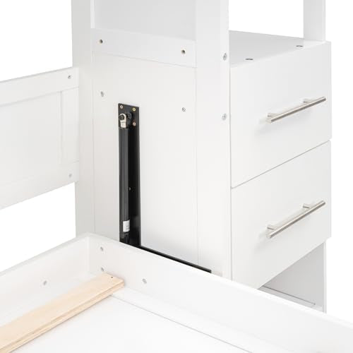 Gray Queen Size Wood Murphy Bed with LED Lights T81394