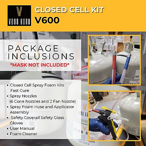 Closed Cell Spray Foam Insulation Kit, 2 Part Foam Sealant, Set of 5 Kits W30596