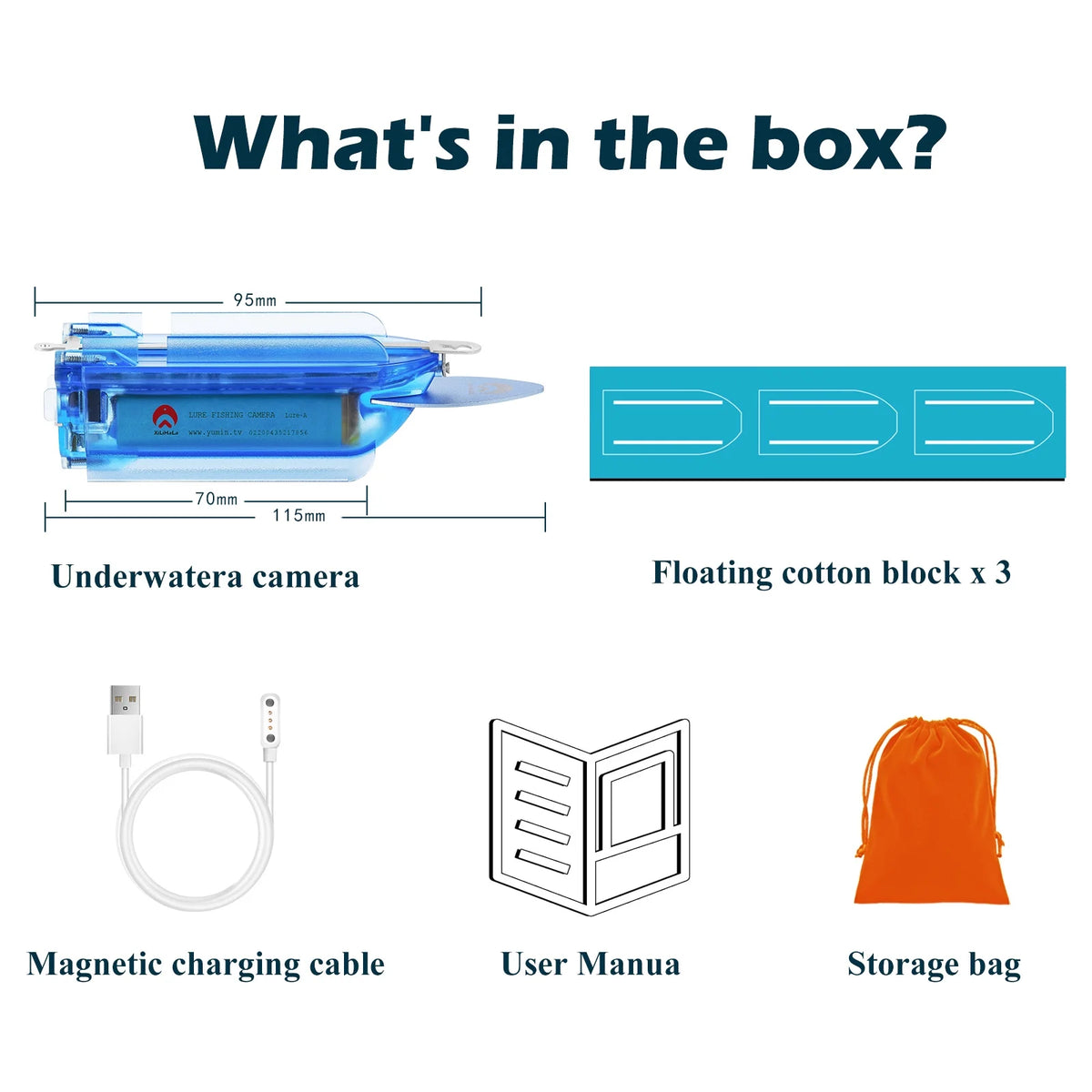 Wireless Underwater Fishing Camera 1080P with 64GB TF Card H4870