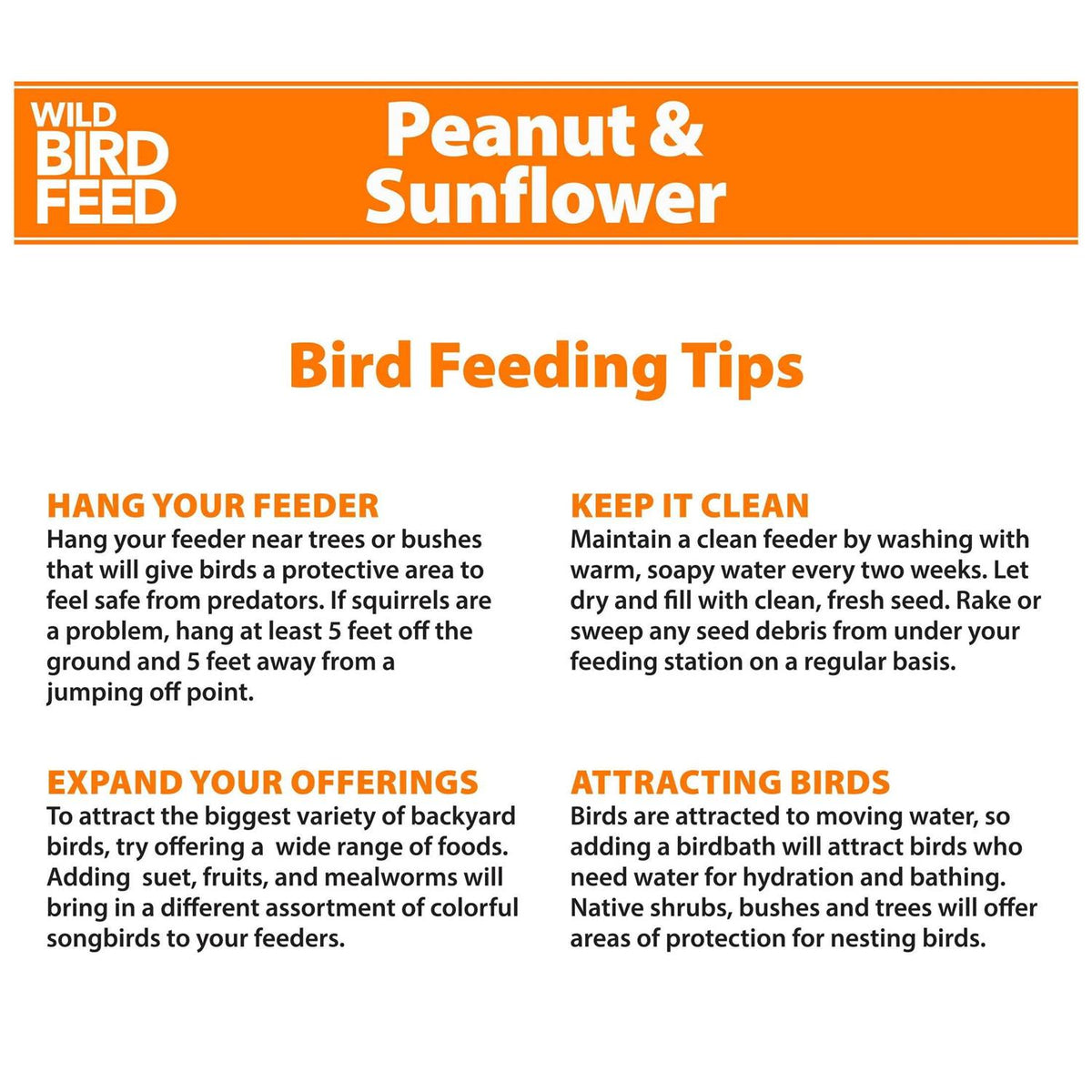 Peanut & Sunflower Wild Bird Feed E910849