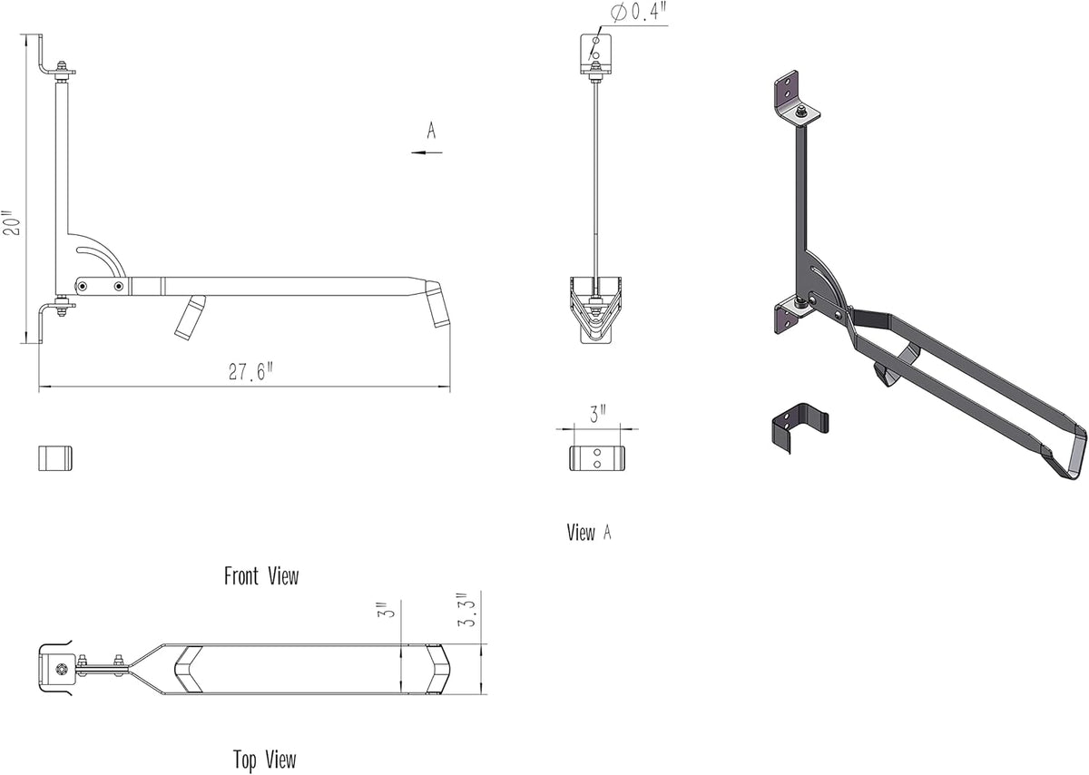Wall Mounted Vertical Bicycle Rack Z679826