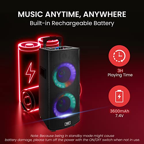 700W Dual 8” Rechargeable Bluetooth PA Speaker System K270