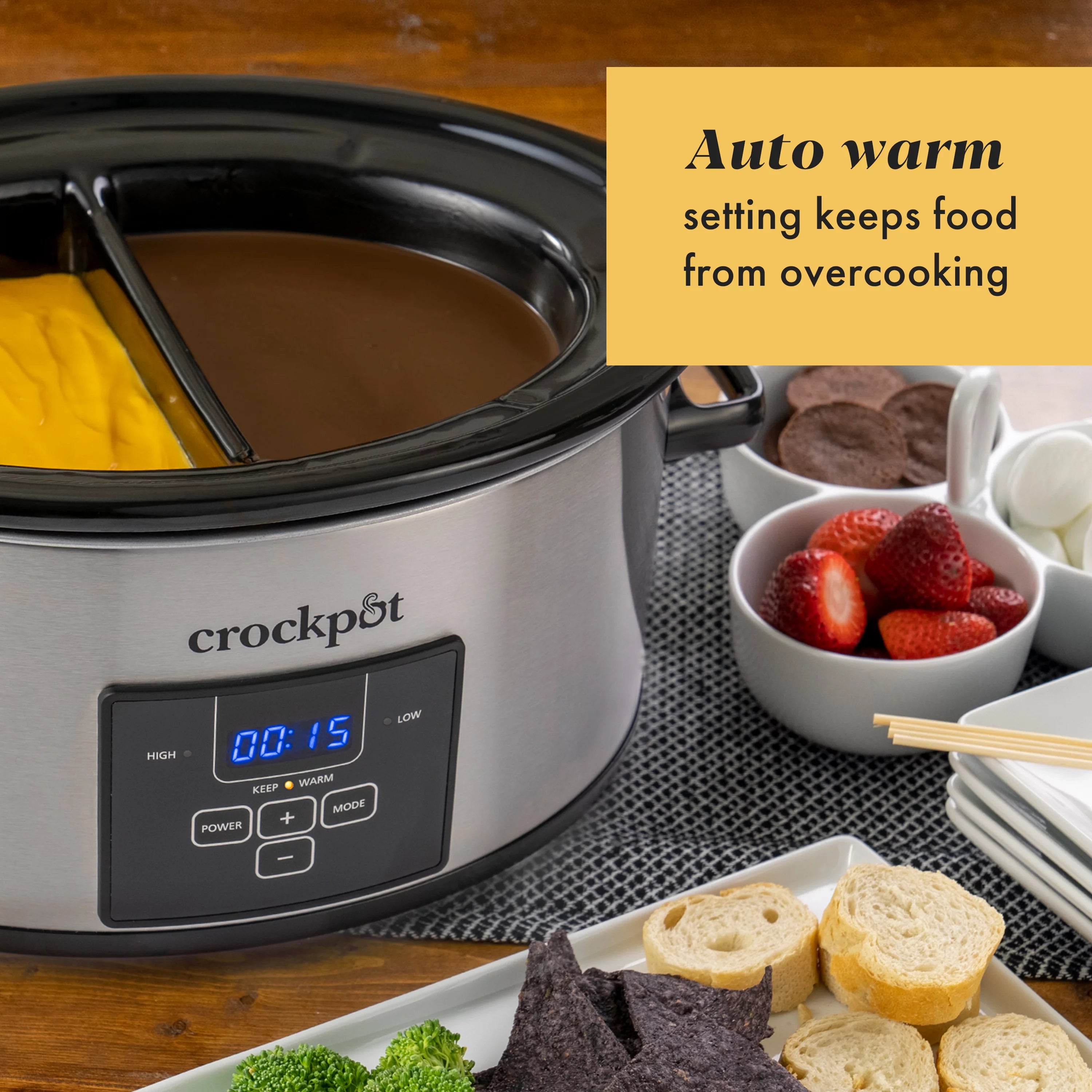 6-Quart Programmable Slow Cooker, Stainless Steel E9711