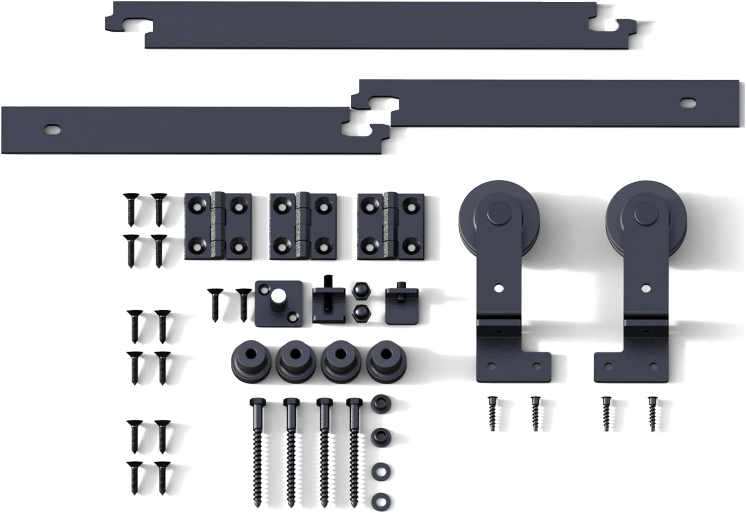 3.5FT/42'' Bi-Folding Sliding Barn Door Hardware Kit Heavy Duty X53644