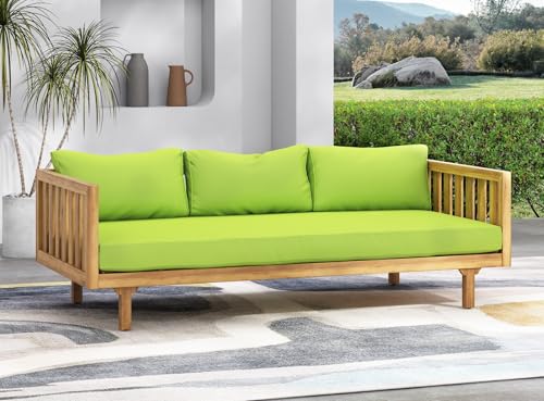 Grey Acacia Wood 3 Seater Daybed with Cushions Z687525