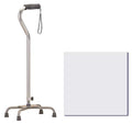 Large Base Offset Silver Quad Cane X10534